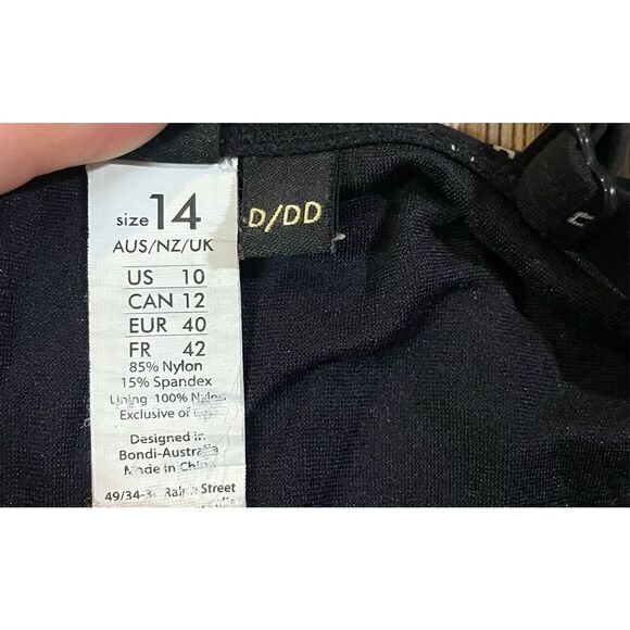 Bond-eye Australia Slimming black polka dot one piece swim suit size 10 - Picture 4 of 8